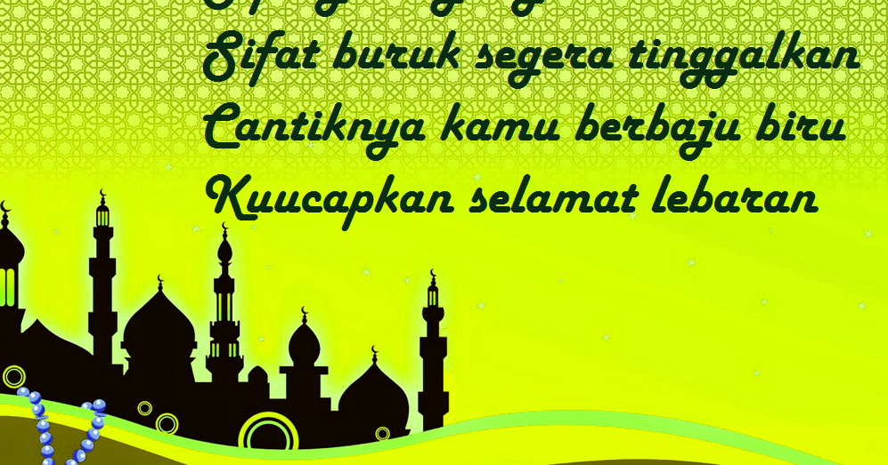 Kumpulan Pantun Lucu ucapan Lebaran Idul Fitri 1440H 