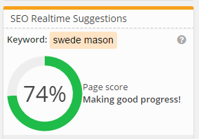 Webtexttool SEO Page Score