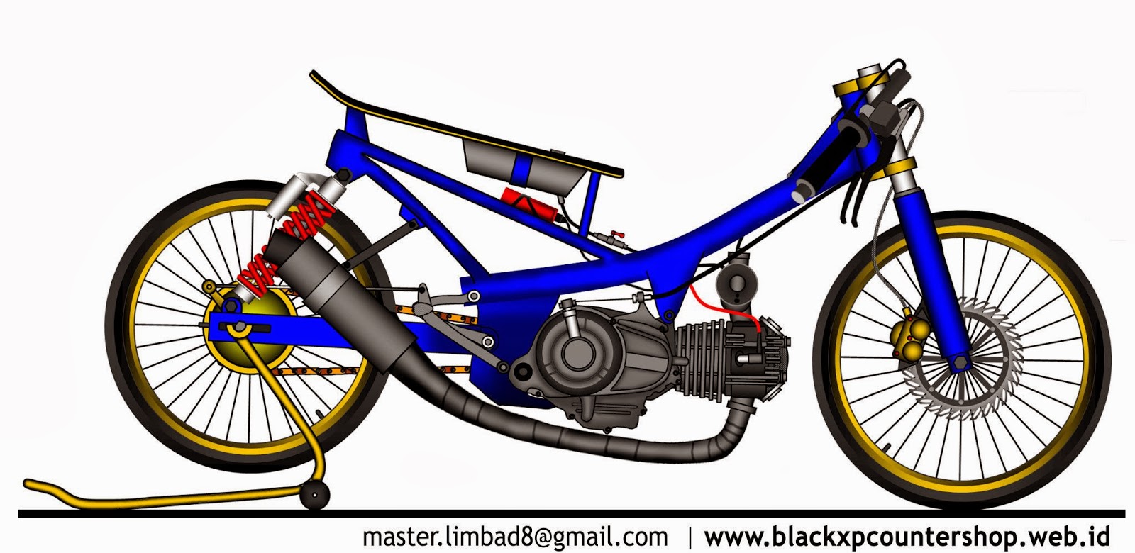 99 Gambar  Motor  Mio Drag  Kartun  Terupdate Gubuk Modifikasi