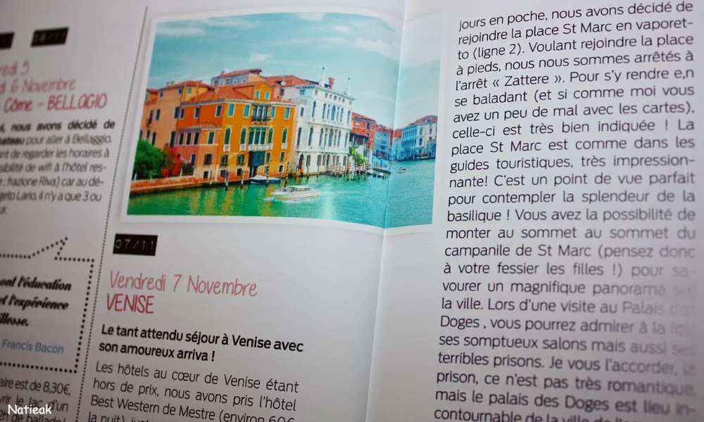 carnet de voyage Nos curieux voyageurs box Italie