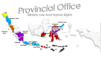Peta Kanwil Hukum dan Ham