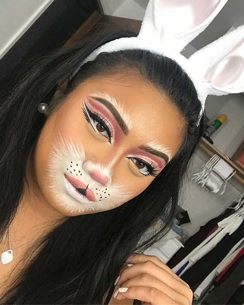 Super-Cute Bunny Makeup For Halloween