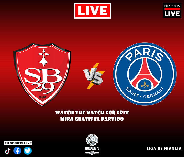 Brest vs. PSG, Ligue 1 de Francia EN VIVO Partido Gratis.