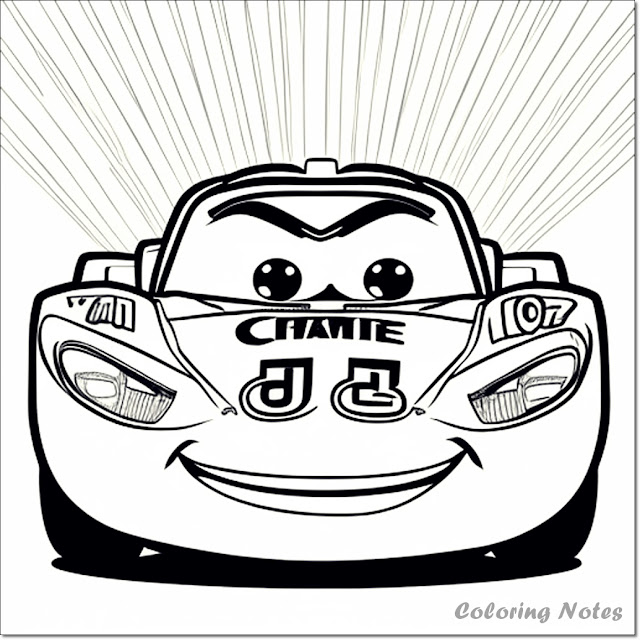 Printable Lightning McQueen coloring pages for kids printable free