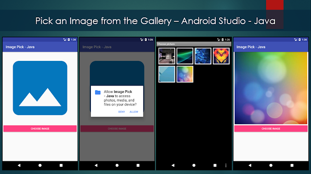 Pick an Image from the Gallery – Android Studio - Java