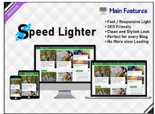 Speed ​​Lighter - Modelo de Blogger Rápido e Responsivo