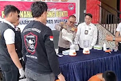Polres Muratara  Musnahkan Barang Bukti Narkotika Jenis Sabu Seberat 1.057  gram