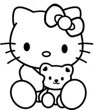  Mewarnai  Gambar  Hello Kitty Free Download BLOG MEWARNAI 
