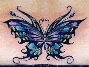 Sexy body paint and Cute Butterfly Tattoos
