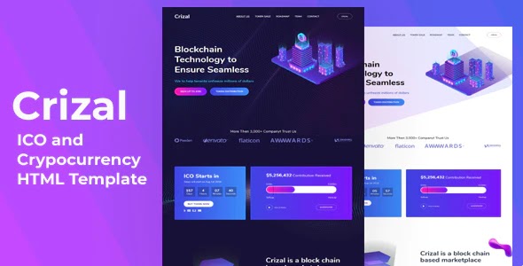 ICO and Cryptocurrency Website Template 