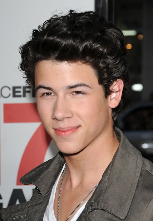 Nick Jonas with Curly Hairstyles