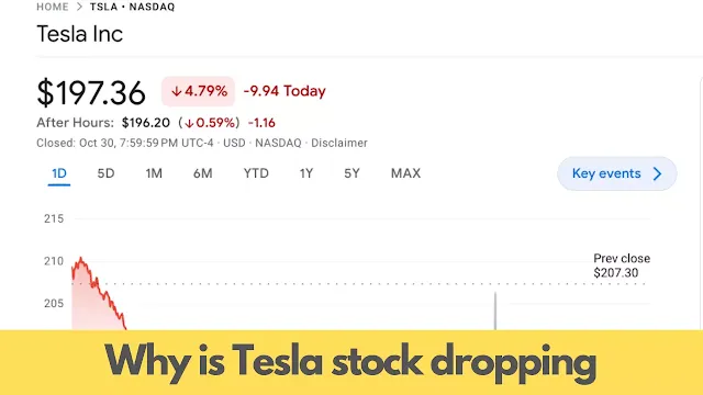 Why is Tesla stock dropping