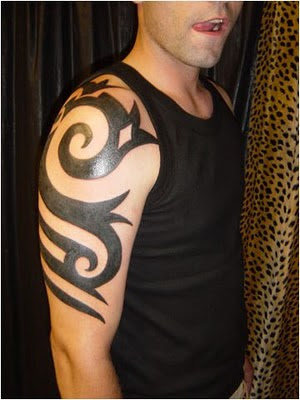 tribal band tattoo. Shoulder Tribal Armband Tattoo