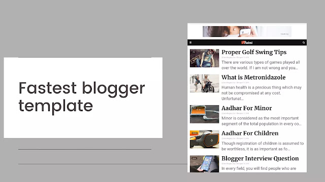 Fastest premium blogger template download