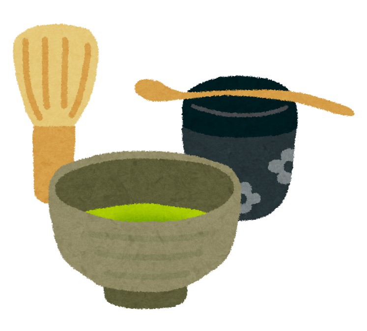 茶道の道具のイラスト 茶碗 茶筅 棗 茶杓 かわいいフリー素材集 いらすとや