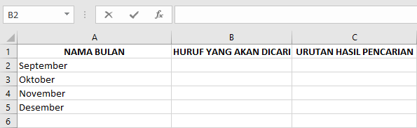 Tutorial Memasukkan Rumus Fungsi “FIND” Excel dan Contohnya