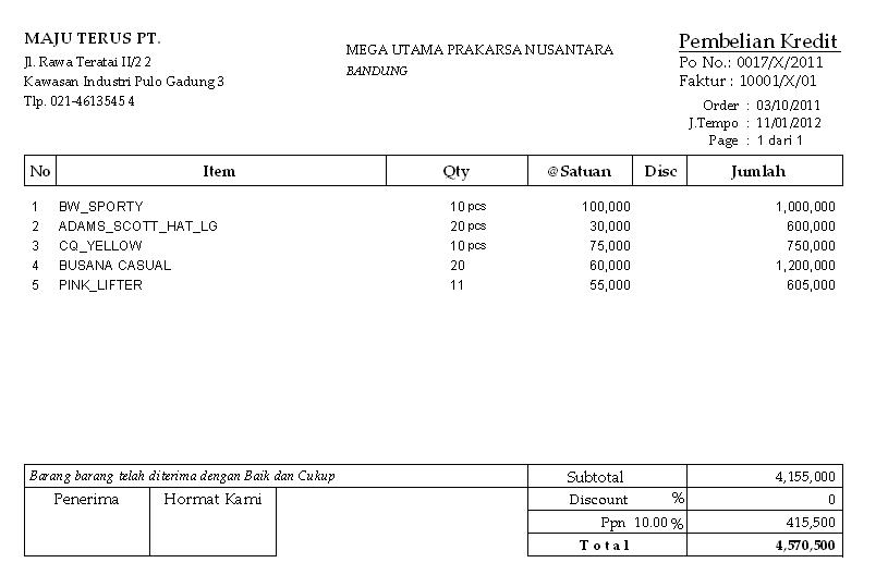 Form Pembelian  GAP (Godong Aplikasi)