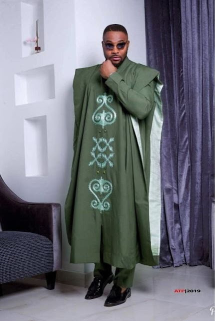 Handsome Actor, Bolanle Ninalowo Celebrates His 39th Birthday, Rocks Agbada (Photos)