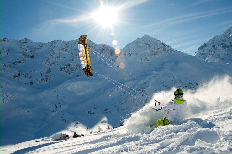 3. Snow Kiting - Top 10 Fun Alternative Winter Sports