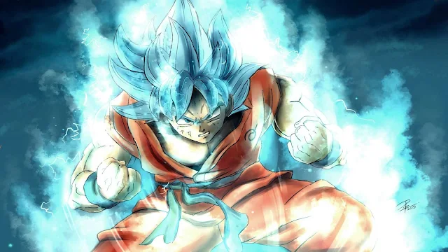 Goku SSJ God SSJ Anime wallpaper.