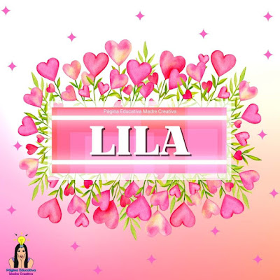 Solapín para imprimir - Nombre Lila