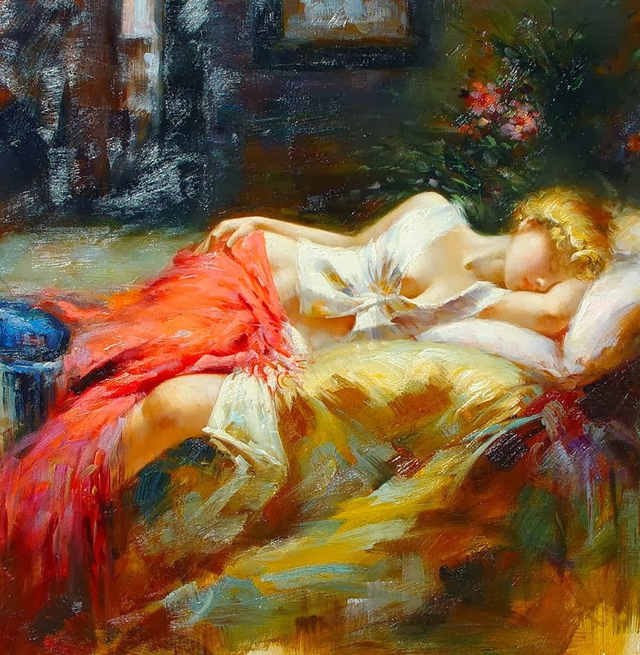 Beautiful Figurative Paintings  by American Artist L W 