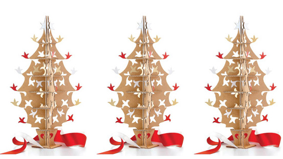 10 Gambar Pohon Natal Dari Kertas dan Kardus Yang Bisa 