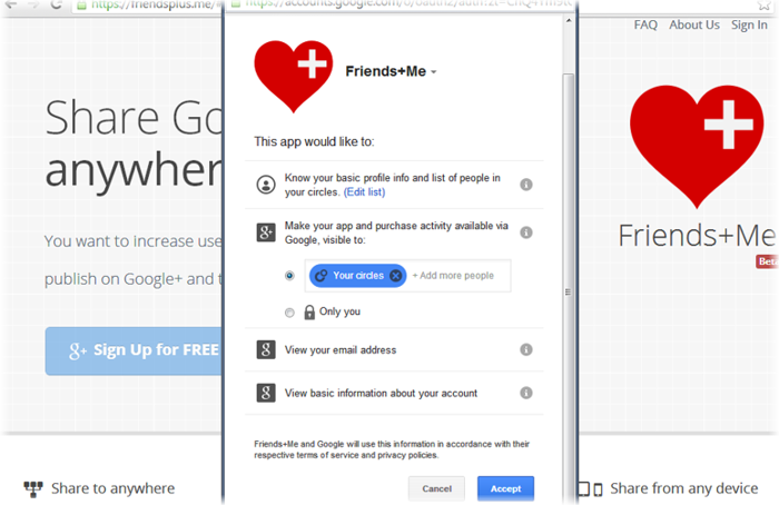 friendsplusme signup google plus for auto repost