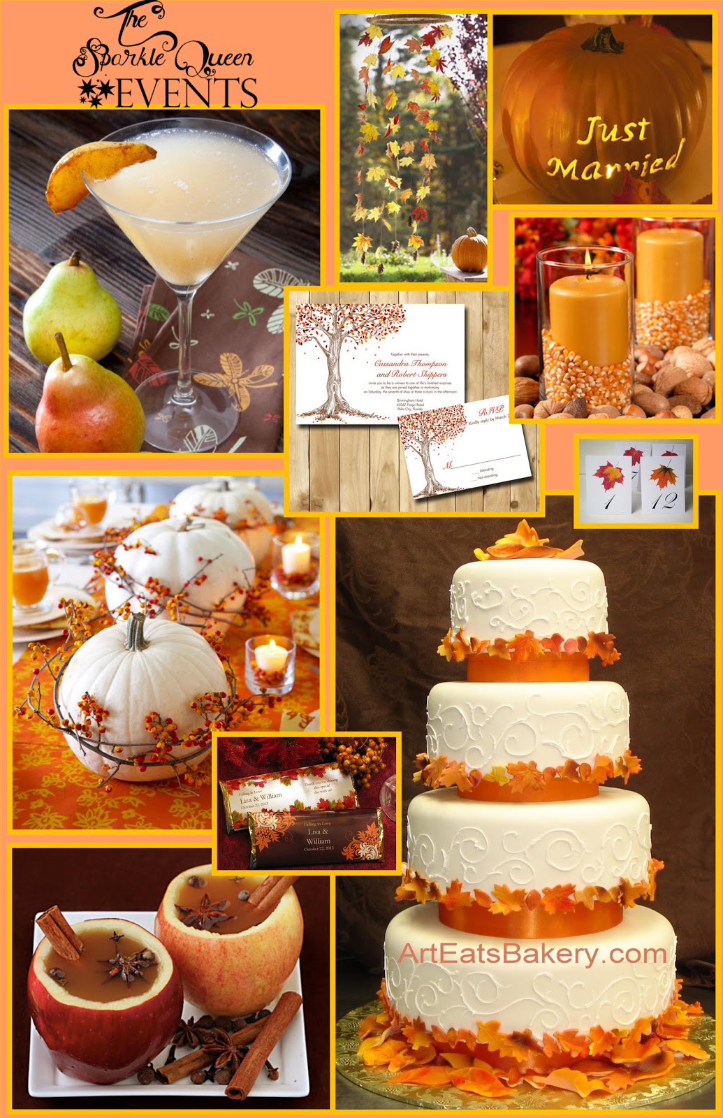 beautiful simple wedding cake Simple and Elegant Fall Wedding by The Sparkle Queen Events