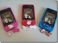 Iphone 4-4s Rubber case with 3 interchangeable touch button - 2