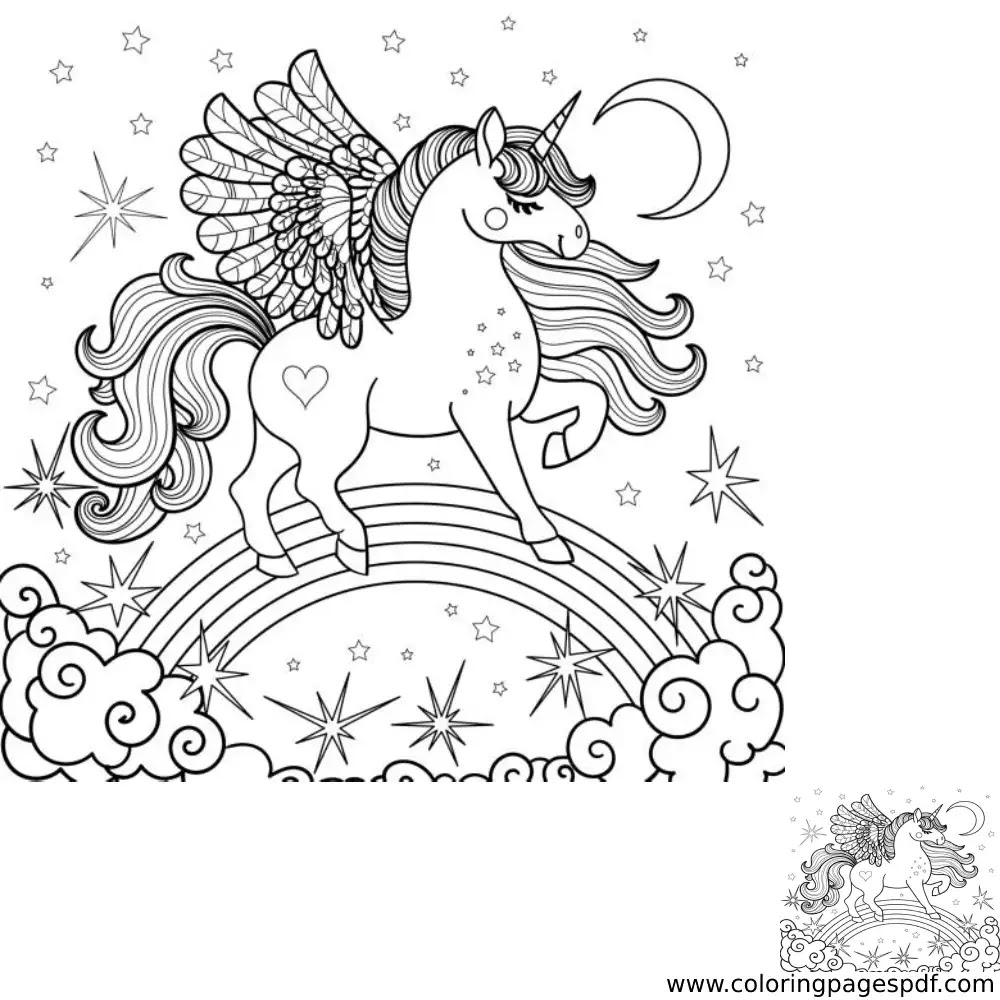 Collection Of Unicorn Coloring Pages