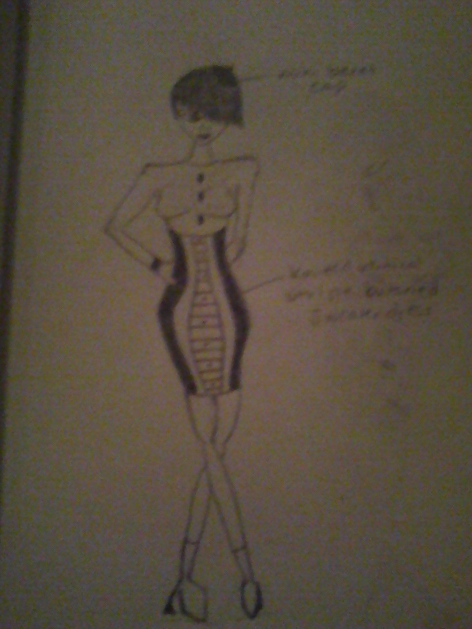 Project #5: Vertical Stripe Buttoned Sweater Dress