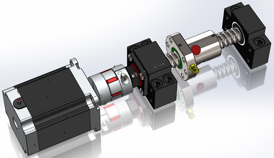 Ball Screw Step Drive 400 Solidworks File Are 2017 Step - free 3d models step