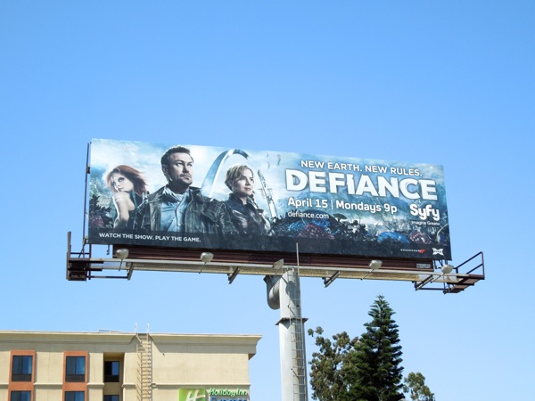 Defiance series launch billboard