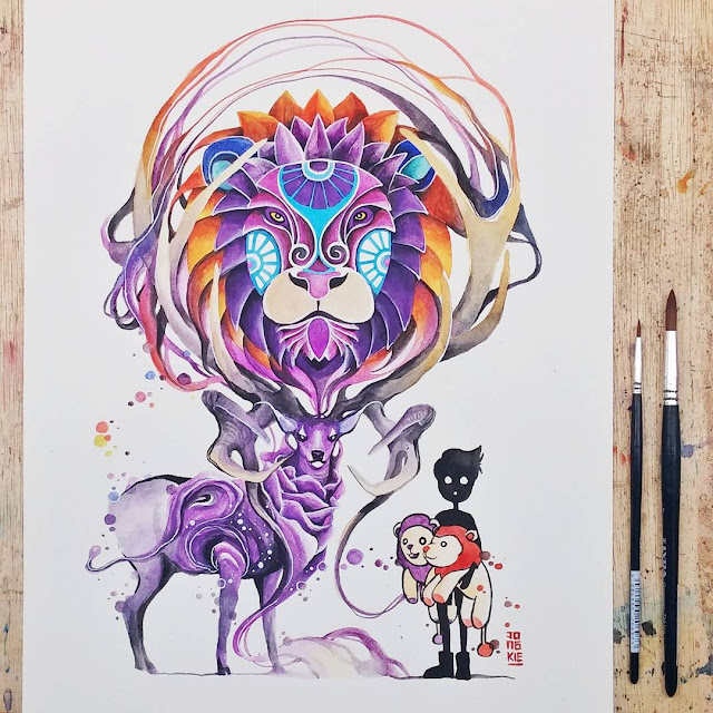 Amazing Watercolor Painting Mr. Black Editions