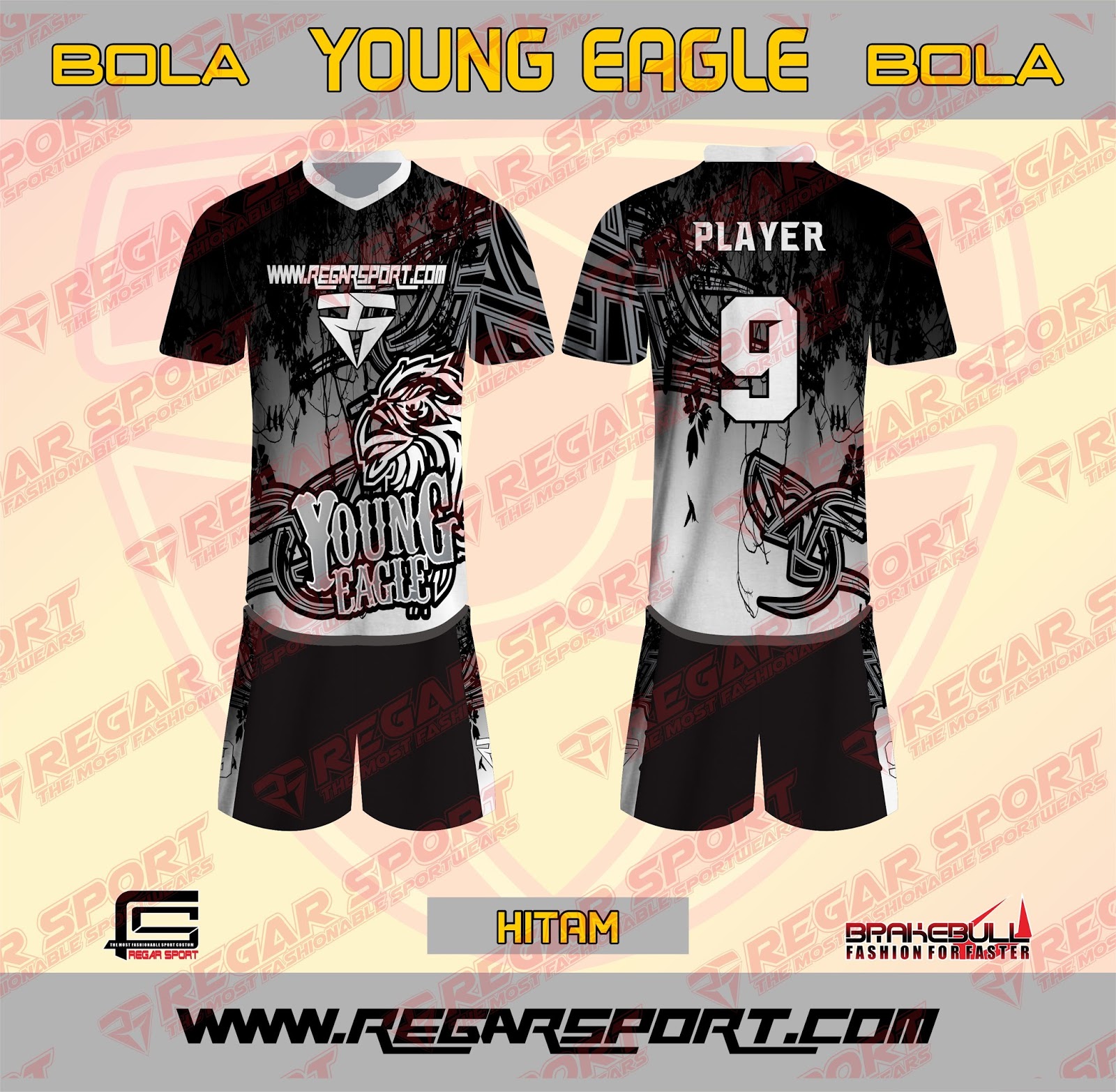 BAJU BOLA TERBARU MOTIF YOUNG EAGLE - Regar Sport Online 