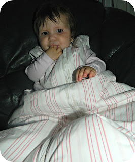Little Miss in her Bubbaroo Joey Swag Sleeping Bag