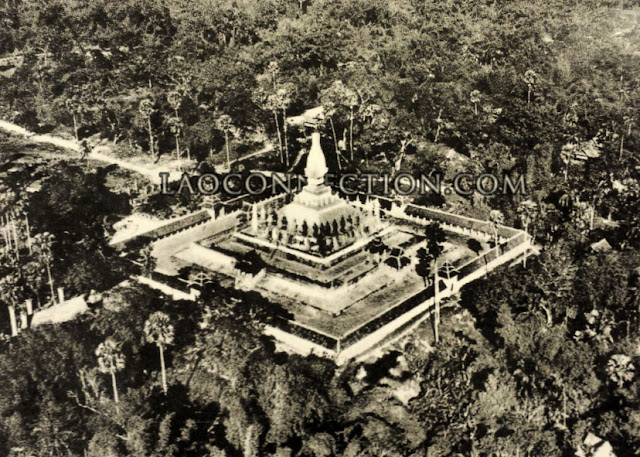 Old Aerial Photo of Tat Luang Surrounded by Forests