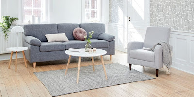 Sofa phòng khách chất liệu vải nỉ 