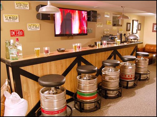 ... bar decor - wine decor - beer decor - sports bar decor - big boys