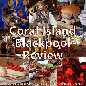 Collage of Coral Island photos showing games 