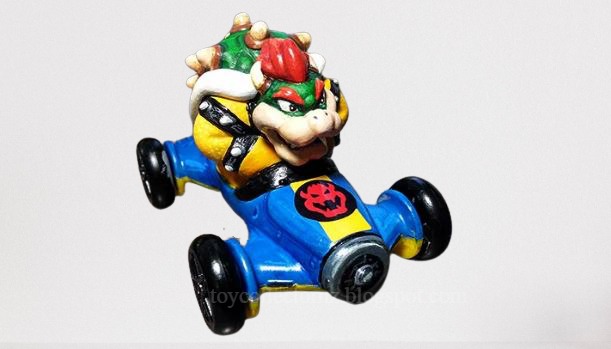 McDonalds Mario Kart 8 Happy Meal Toys 2014 Bowser Toy Bowser Toy in Blue Car