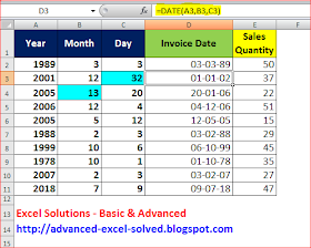 Date Function in Excel