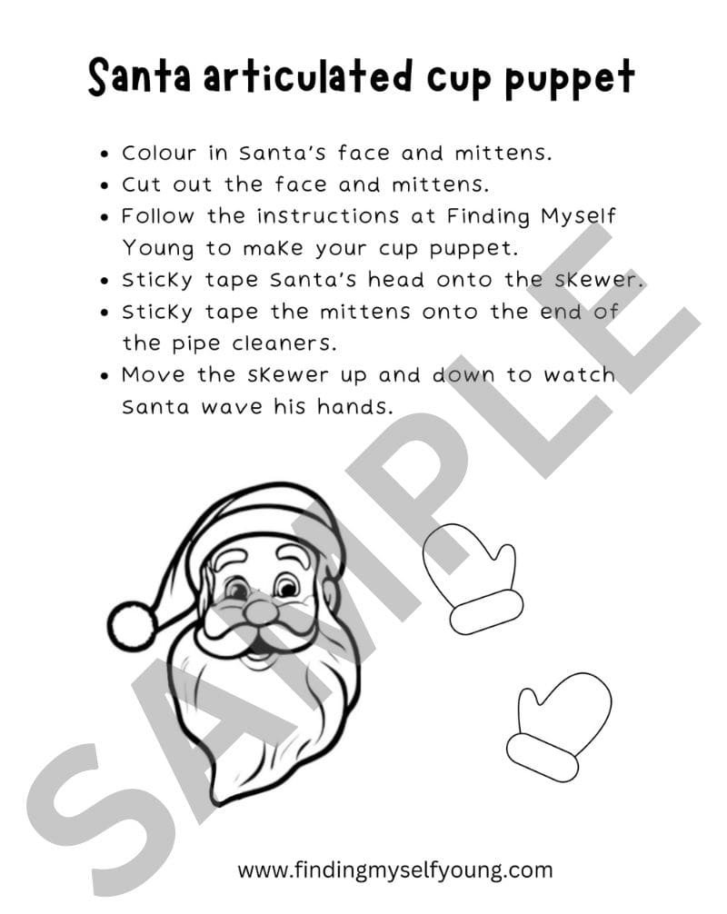 santa puppet template.