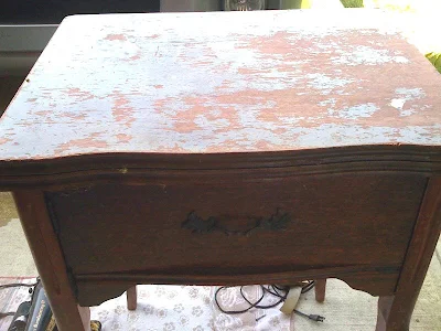 old sewing cabinet before