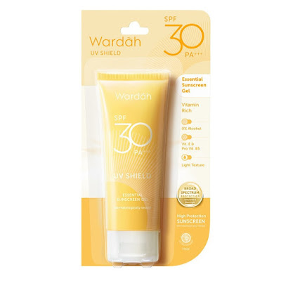 Wardah UV Shield Essential Fresh Active Protection Serum Sunscreen Gel SPF30 SPF50 PA+++
