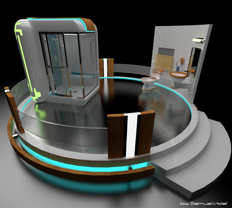 Futuristic Bathroom Design Idea