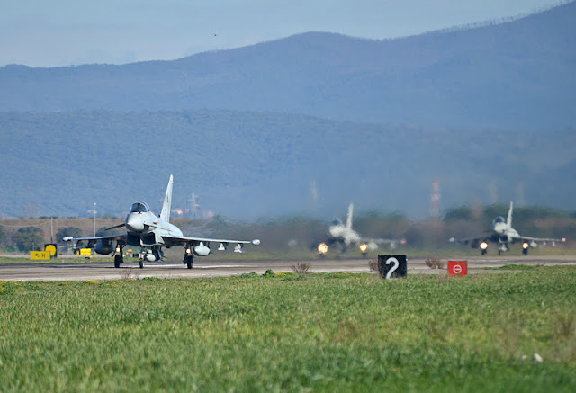 ITALIAN EUROFIGHTERS TAKE OFF FOR US RED FLAG