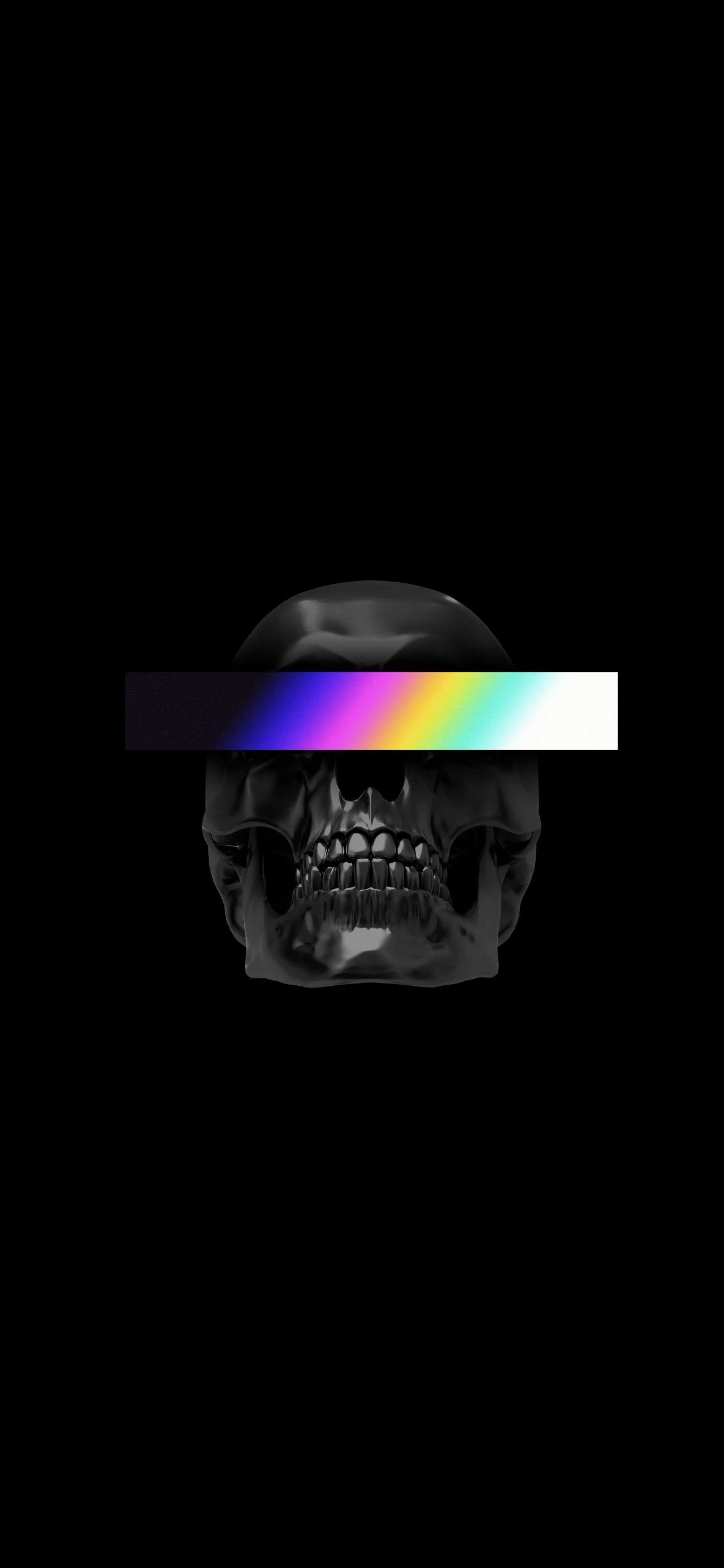 black oled skull background wallpaper