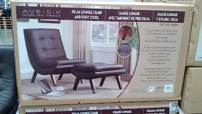 Ave Six Delia Leather Lounge Chair features leather and foot stool